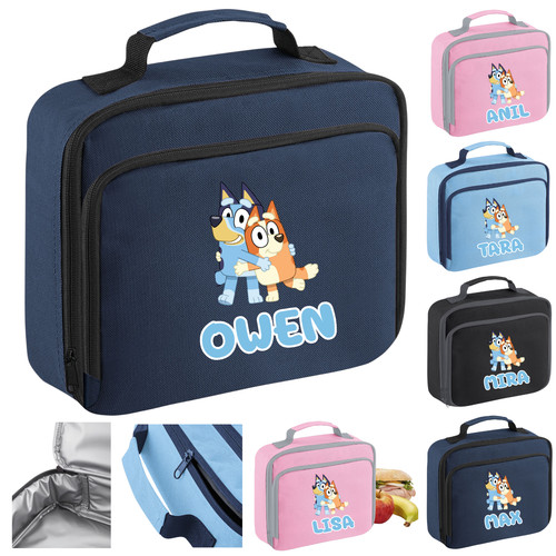 Personalised bluey lunch bag - personalised,