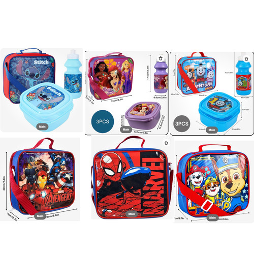 Kids character lunch box set - kids,