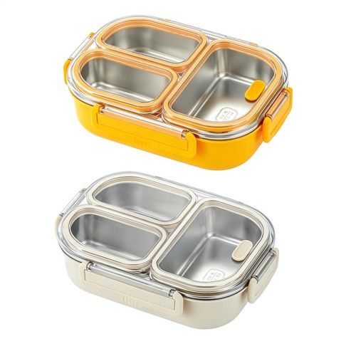 Stainless steel bento lunch - stainless,